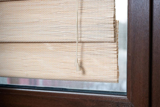 Bamboo Shading Blind In Beige Colour W120xH160cm