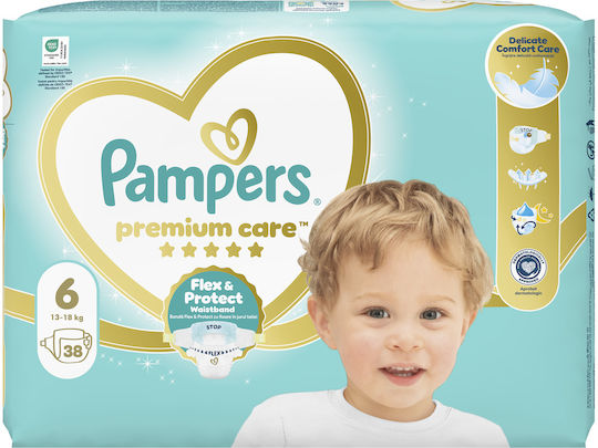 Pampers Tape Diapers Premium Care No. 6 for 13-18kg 38pcs