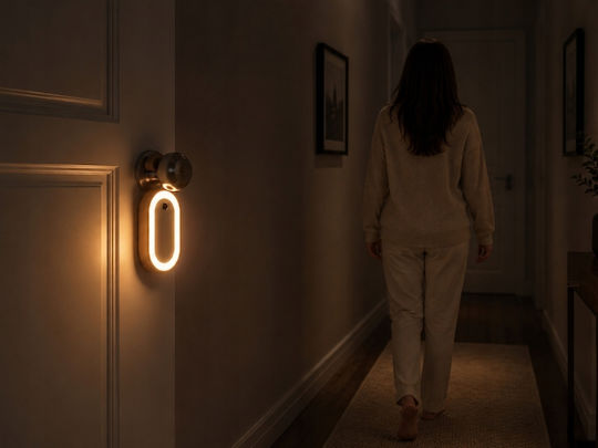 Verk Group Rechargeable LED Night Light with Battery Power and Motion Sensor
