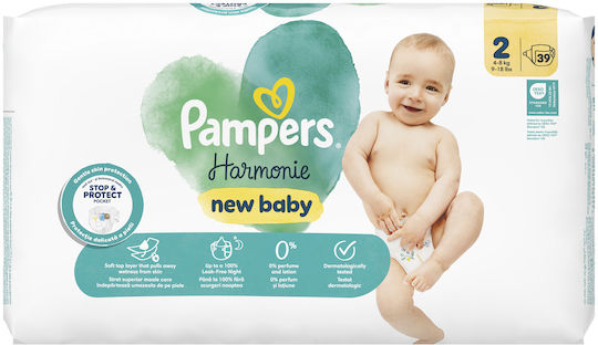 Pampers Πάνες με Αυτοκόλλητο Harmonie No. 2 για 4-8kg 39τμχ