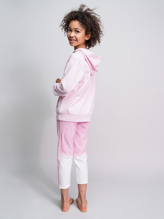 Kinder-Sweatshirt mit Kapuze Pink