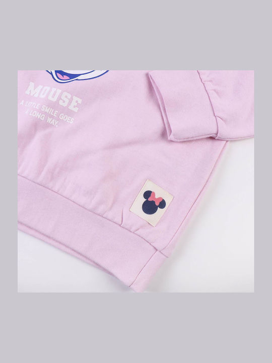 Kinder-Sweatshirt mit Kapuze Pink