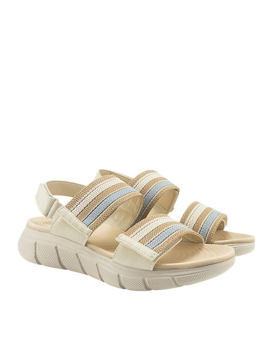 Women's Flat Sandals Beige