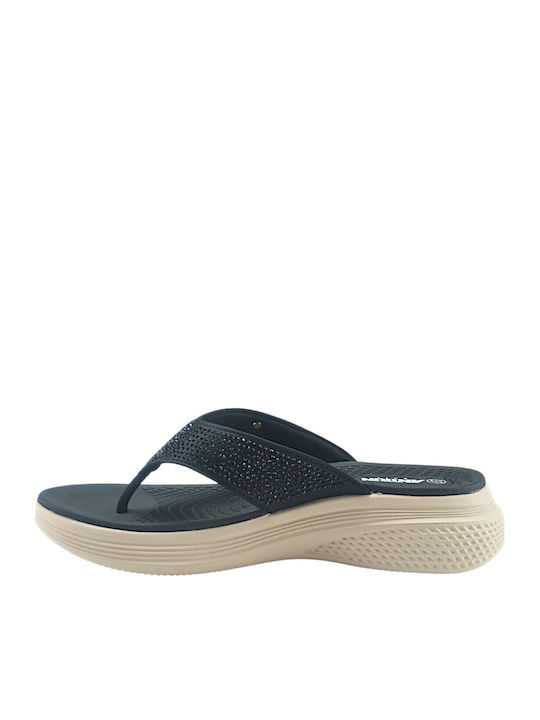Damen Flache Sandalen Schwarz
