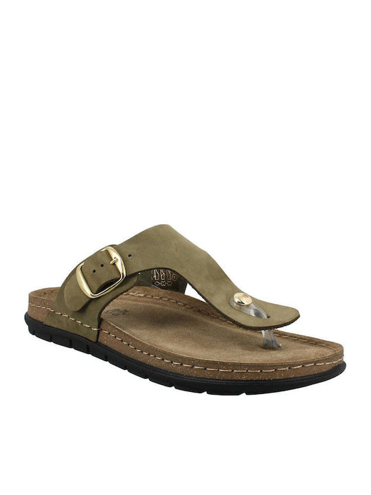 Sienna Sandale Casual Damă Anatomici De Piele Kaki