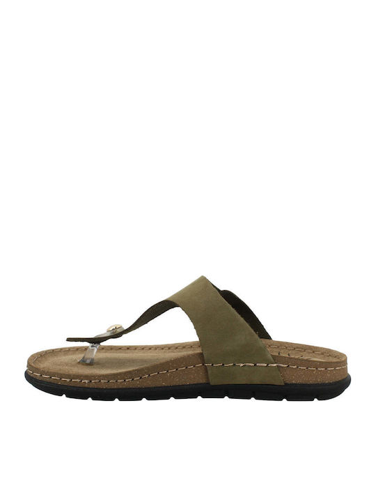 Sienna Sandale Casual Damă Anatomici De Piele Kaki