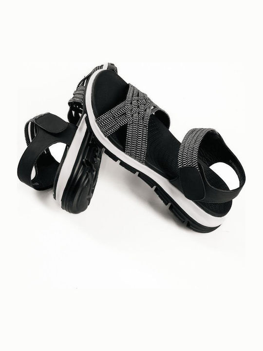 Damen Flache Sandalen Schwarz