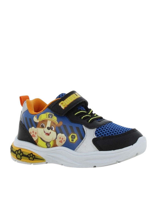 Παιδικά Sneakers με Σκρατς & Φωτάκια Μπλε