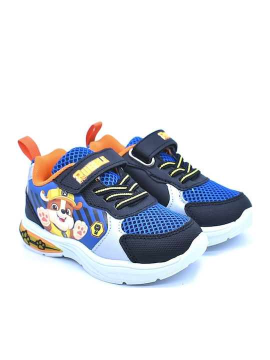 Παιδικά Sneakers με Σκρατς & Φωτάκια Μπλε