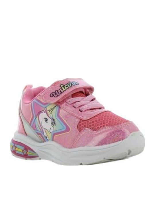 Unicorn Παιδικά Sneakers με Φωτάκια Φούξια