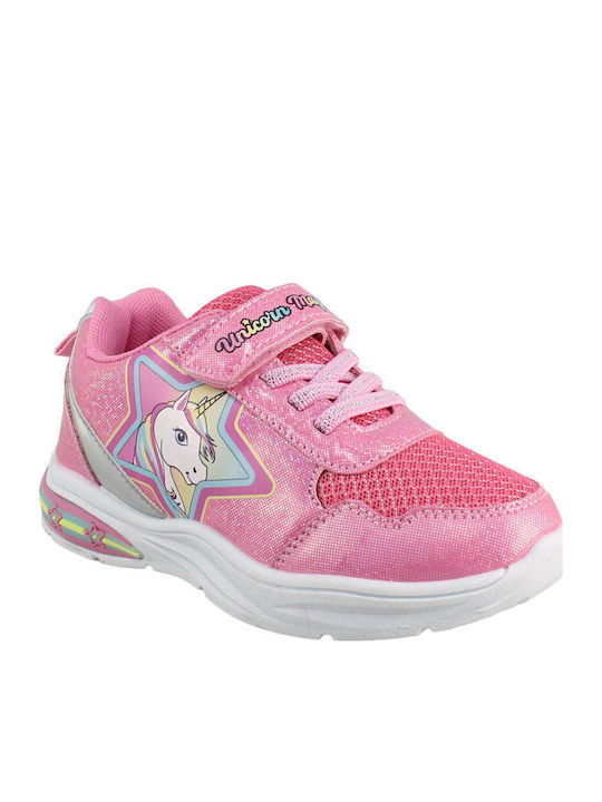 Unicorn Παιδικά Sneakers με Φωτάκια Φούξια