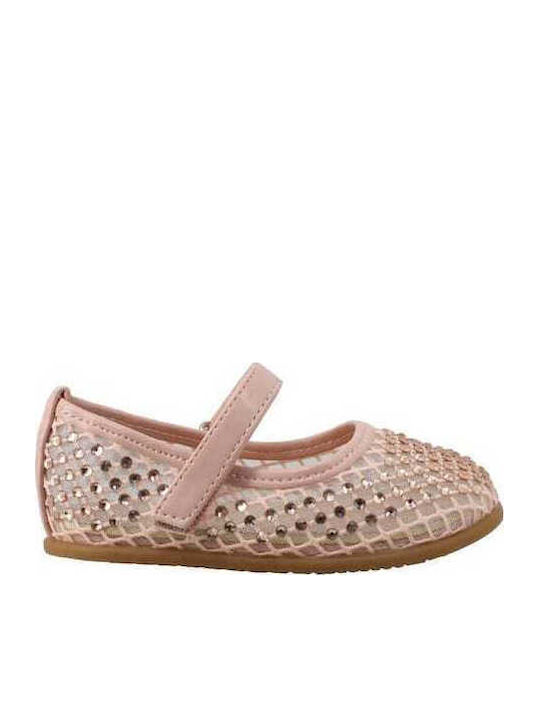 Kids Anatomic Ballerinas With Hoop & Loop Closure Pink
