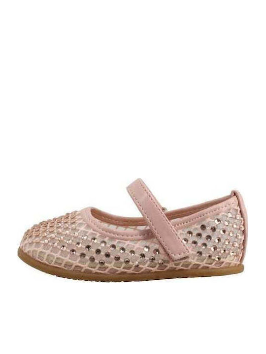 Kids Anatomic Ballerinas With Hoop & Loop Closure Pink
