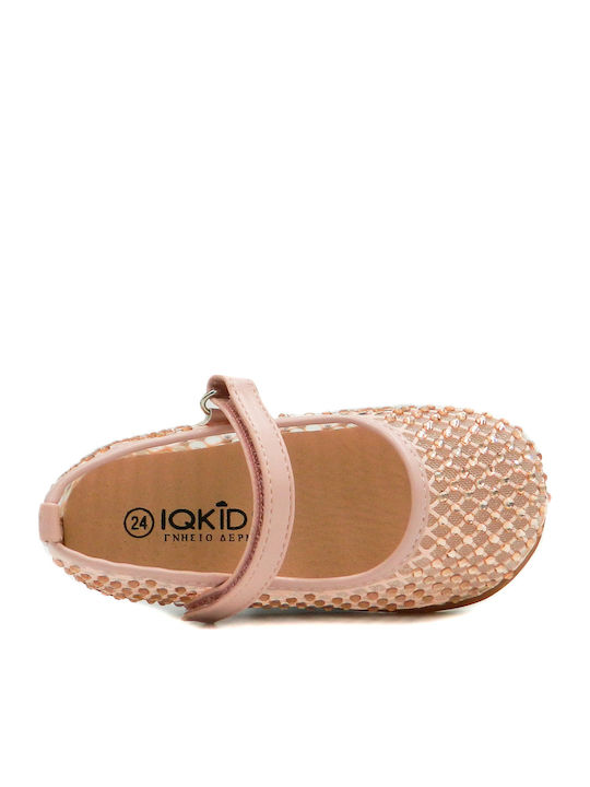 Kids Anatomic Ballerinas With Hoop & Loop Closure Pink
