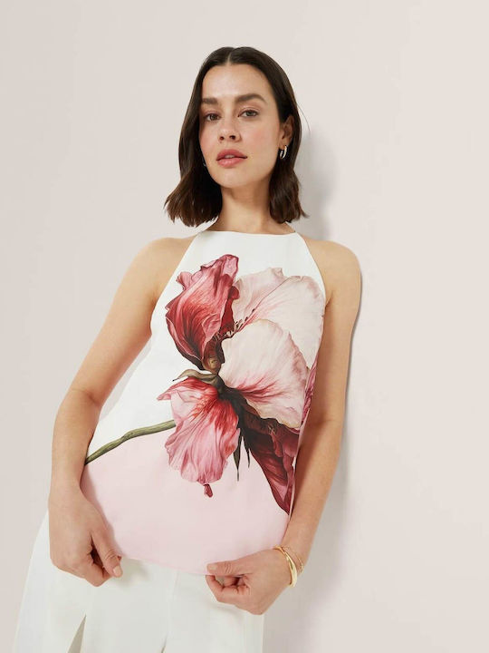 Women's Sleeveless Floral Pink