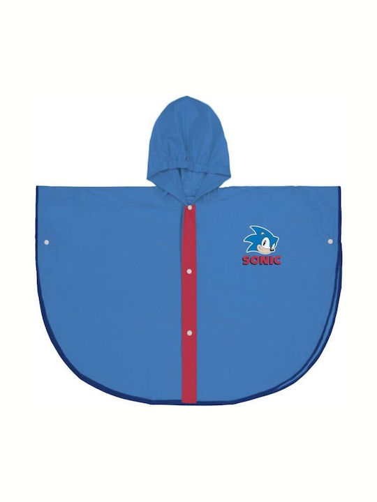 Sonic Waterproof Kids Casual Long Jacket with Hood Blue