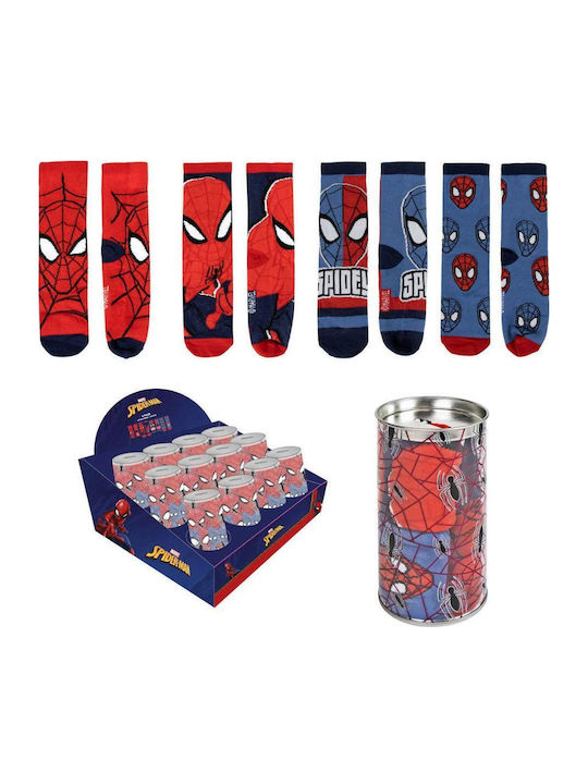 Spiderman Kindersocken RED-BLUE 4 Paar