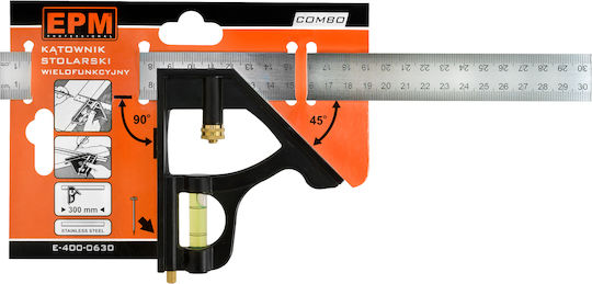 EPM Carpenters Angle Ruler Steel Length 30cm