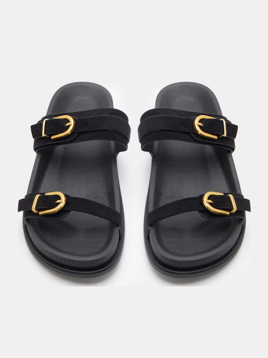 Sandale Casual Damă Flatforme Negre