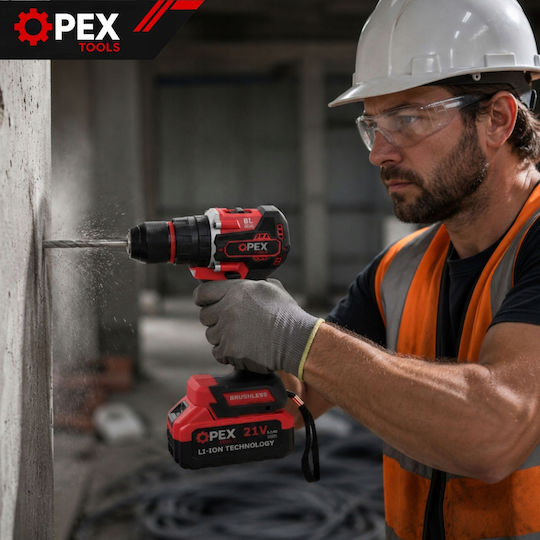 Verk Group Κρουστικό Δραπανοκατσάβιδο Μπαταρίας Brushless 21V 2x3Ah