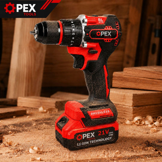 Verk Group Κρουστικό Δραπανοκατσάβιδο Μπαταρίας Brushless 21V 2x3Ah