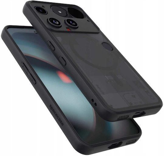 Spacecase Hybrid Mag Rückseite Umschlag Silikon Schwarz (Nothing Phone (3))