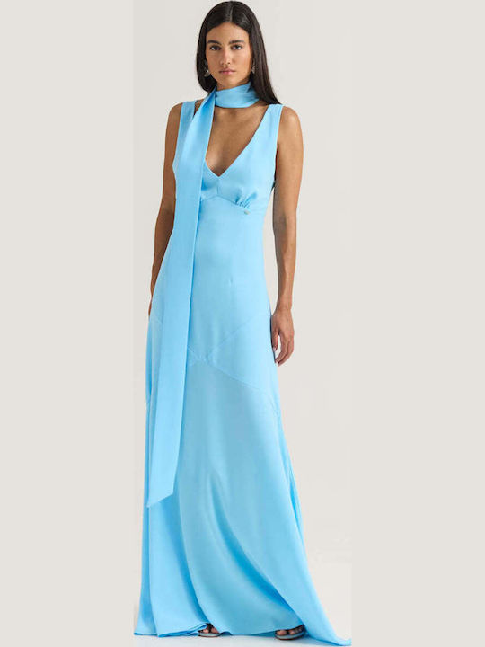 Summer Maxi Evening Dress Light Blue
