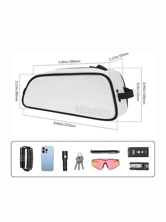 Rockbros Road To Sky Frame Bag Bicycle Bag 0.7L White