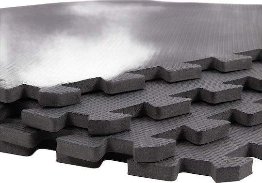 AMILA EVA Gym Floor Puzzle Mat Black 4pcs 60x60x1.2cm