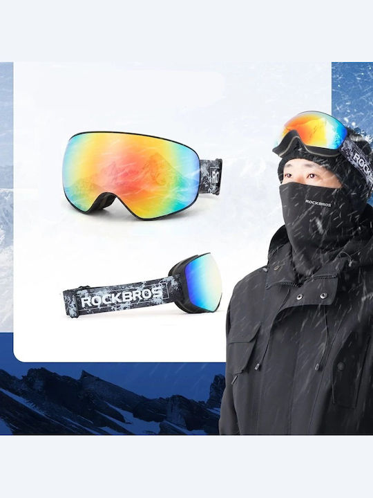 Rockbros Kids Ski & Snowboard Mask Gray with Mirror Lens in Gray Color