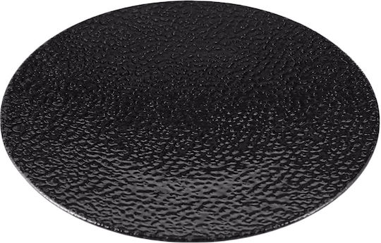 Porland Runde Servierplatte aus Porzellan Schwarze 31cm