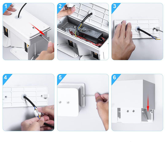 Wandmontiertes Außenlicht LED IP65 20W mit Warmweißem Licht Wandmontiertes Außenlicht LED IP65 20W mit Warmweißem Licht