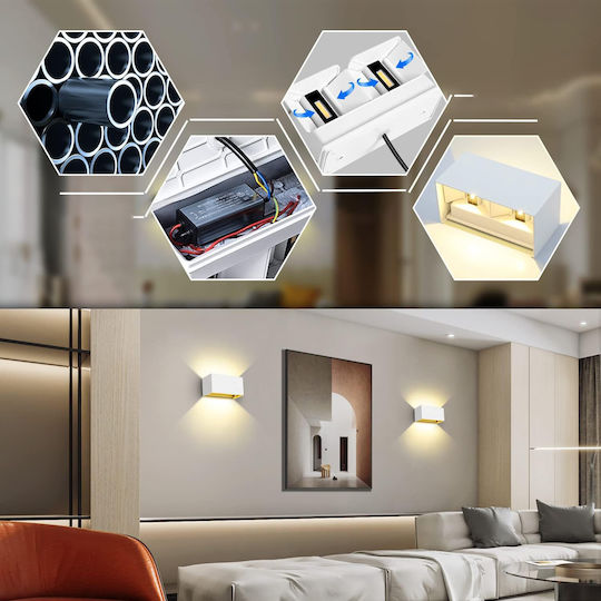 Стенни Външни Осветителни Тела LED IP65 20W с Топло Бяло Светлина