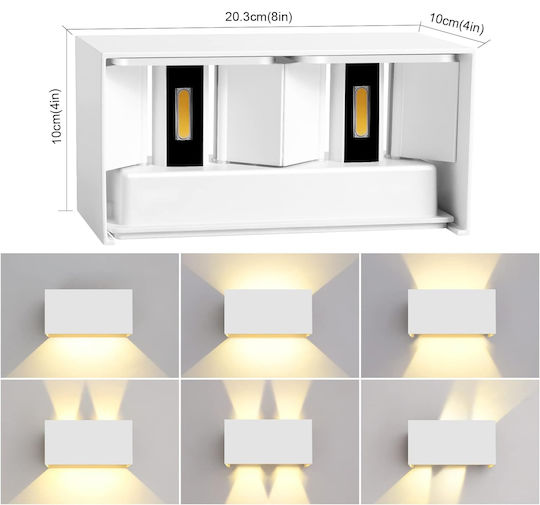Стенни Външни Осветителни Тела LED IP65 20W с Топло Бяло Светлина