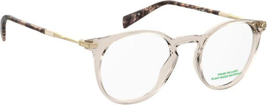 Levi's Lv 1089 Ham Gold Metal Prescription Eyeglass Frames