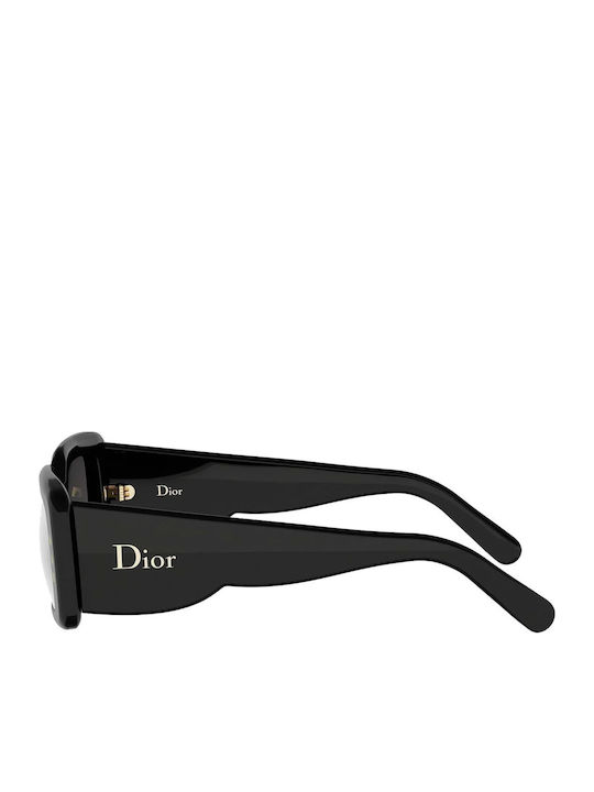 Dior Women's Sunglasses with Black Horn-Rimmed Frame and Black Lens CHARMS S1I 10A0
