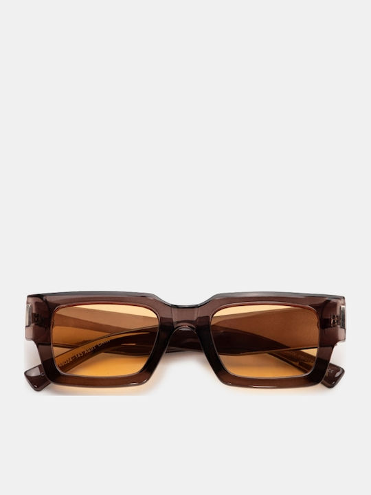 Luigi Unisex Γυαλιά Ηλίου με Καφέ Σκελετό και Καφέ Φακό 4841814