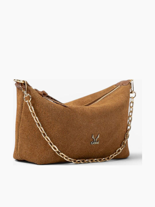 Leather Women's Shoulder Bag Brown