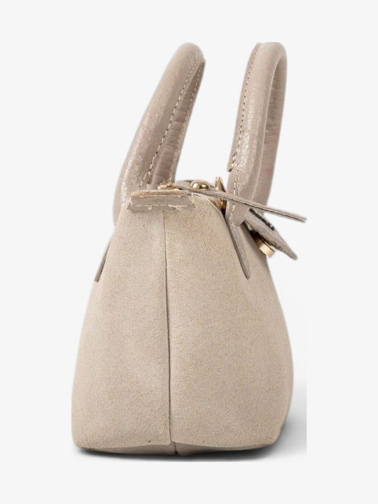 Leather Women's Handbag Beige