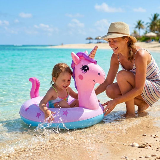Aufblasbarer Schwimmring 70x70cm Rosa Einhorn 35657 Rosa
