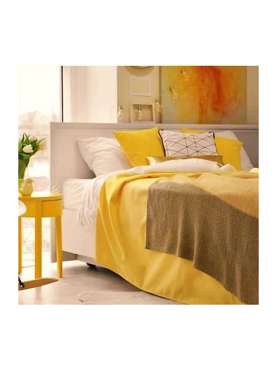 Kotonia Home Olandina Cearceaf De Pat Supraînălțat 220x240 cm Galben