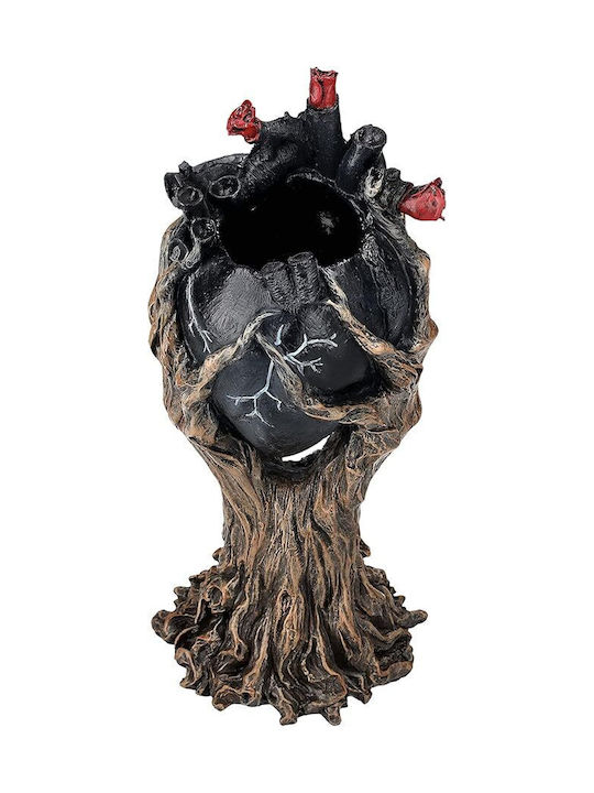 Pacific Decorative Polyresin Black Vase 14.5xH33cm