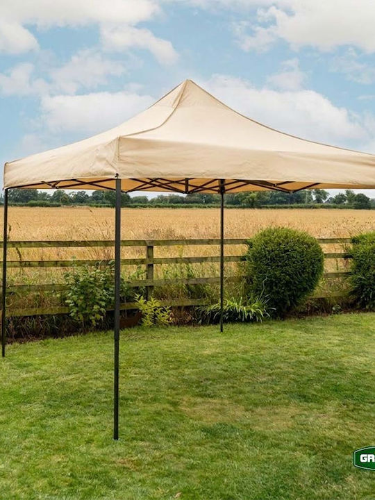 Grasher Gazebo Pliabil De Grădină Bej 3x3m