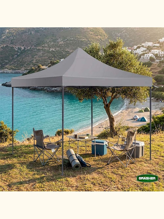 Grasher Zusammenklappbares Garten Gazebo Beige 3x3m