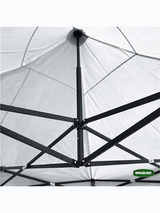 Grasher Zusammenklappbares Garten Gazebo Weiß 3x3m