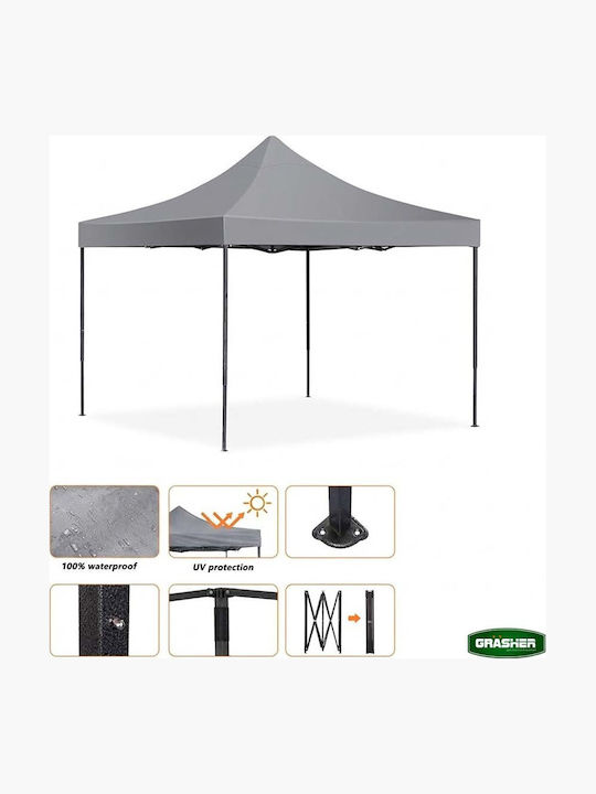 Grasher Zusammenklappbares Garten Gazebo Beige 3x3m