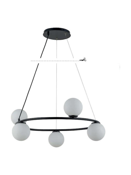 Sigma Lustră Negru pentru 5 Becuri G9