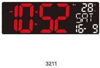 SPV Digital Red Wall Clock 32x11cm SPV Digital Red Wall Clock 32x11cm