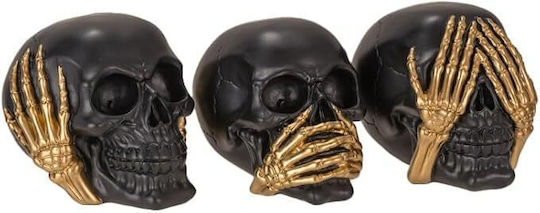 Decorativ Craniu See Hear Speak No Evil 8cm 15709