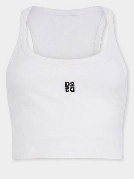 Damen Bluse Ärmellos Weiß